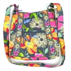 Vera Bradley Jazzy Blooms Crossbody Bag Floral Colorful Hipster Handbag Purse